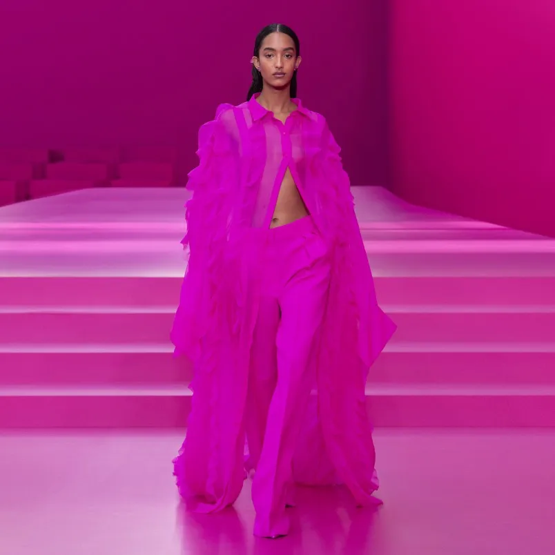 Женские платья Dream розового цвета макси с блейзером пышная Тюлевая сетчатая