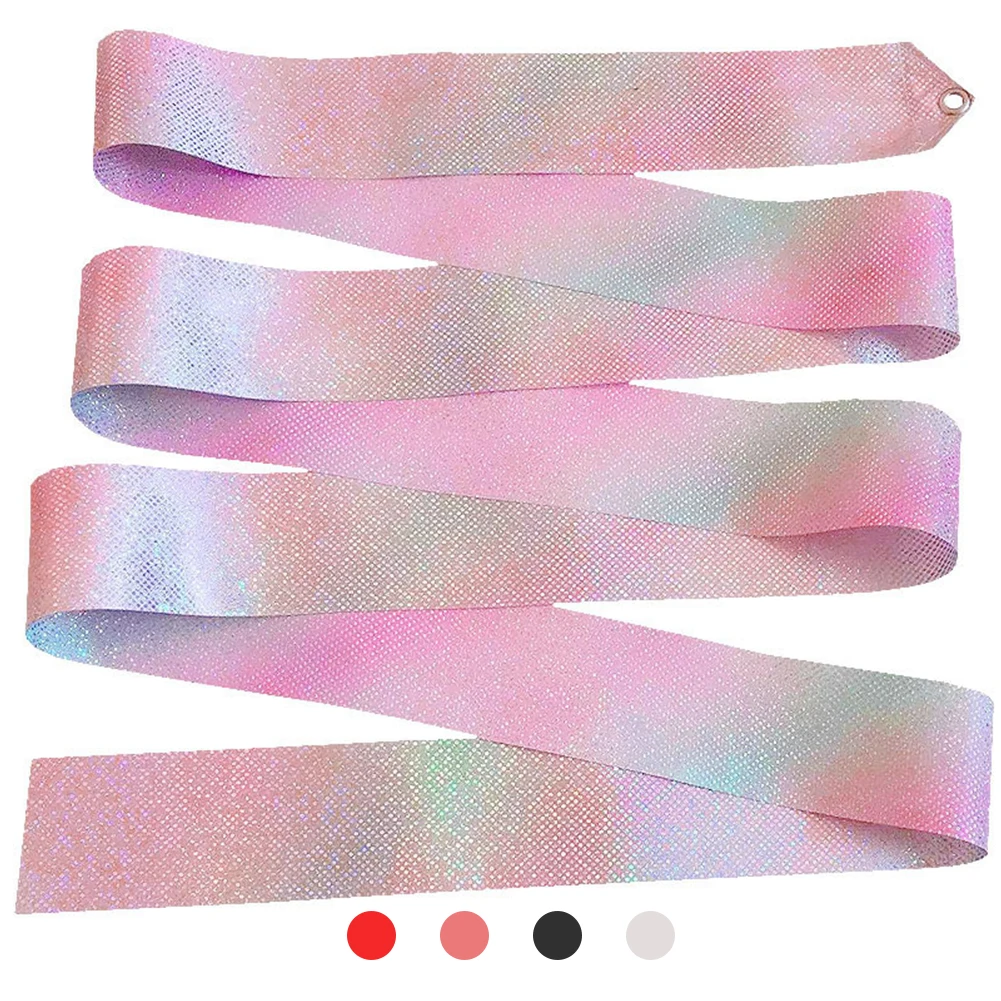 

Gymnastics Ribbons Training Star Ribbon Rod Dance Twirling Art Streamer Rainbow Gym Colorful Kids Flashing Ballet Children