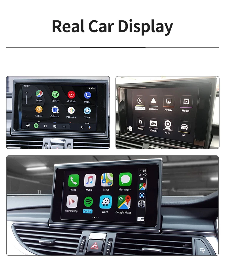 2022 Беспроводное яблоко Apple Carplay Модуль Android Auto Интерфейс Модернизация Для Audi A6 C7 S6