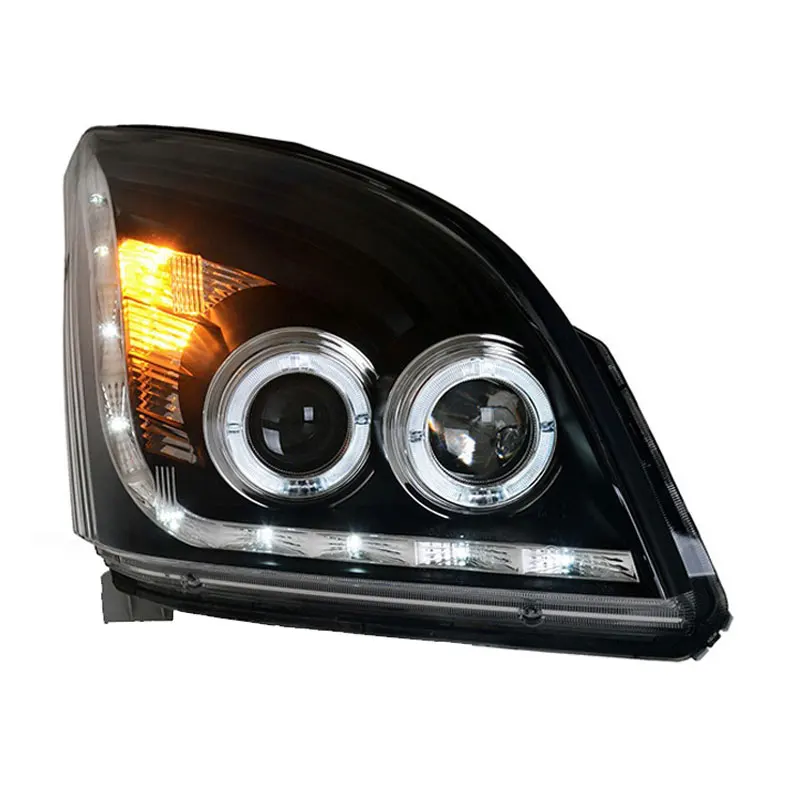 Стайлинг автомобиля для Toyota Lander Cruiser Prado Фара 03-09 Светодиодная фара DRL Hid Head Lamp Angel Eye