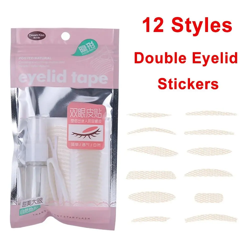 

200 Pairs Invisible Double Eyelid Sticker Transparent Gauze Mesh Lace Invisible Self-adhesive Eyelid Tape Sticker Makeup Tool