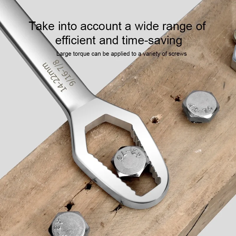 

8-22mm Universal Torx Wrench Self-tightening Adjustable Glasses Wrench Board Double-head Torx Spanner Hand Tools for Factory