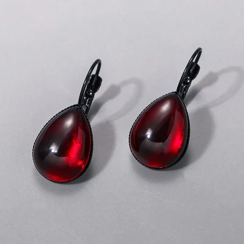Готические красные каплевидные серьги с кровью вампира для женщин винтажные