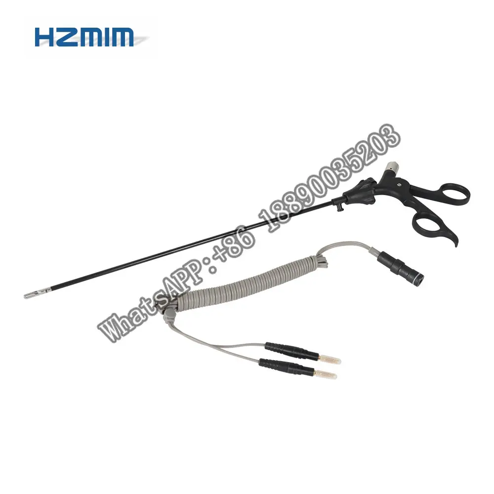 

5x330mm Reusable Laparoscopic Instruments, Laparoscopic Bipolar Coagulation Forceps with Cable