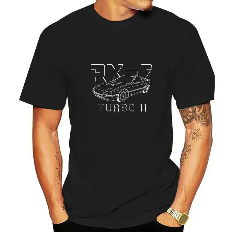 

RX-7 Turbo II - Wankel Rotary Engine Custom Screen Printed T-Shirt men t shirt