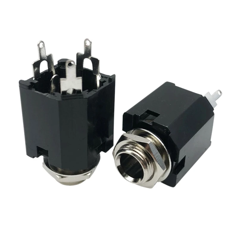 

6.35mm Stereo Jack Socket Connector Mic Cable Plug Connector Socket Mic