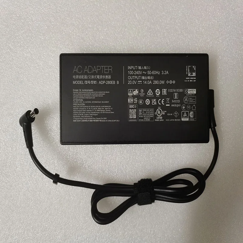 OEM 20V 14A 280W 6,0mm * 3,7mm адаптер переменного тока ADP-280EB B для ASUS ROG Strix G18 (2023) G814 G814JV-N6058W RTX4060 Оригинал Puryuan