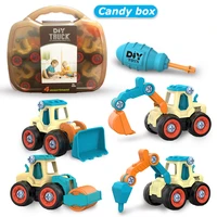 can be assembled and disassembled mini engineering car tractor toy dump truck model classic baby puzzle toys for children gift