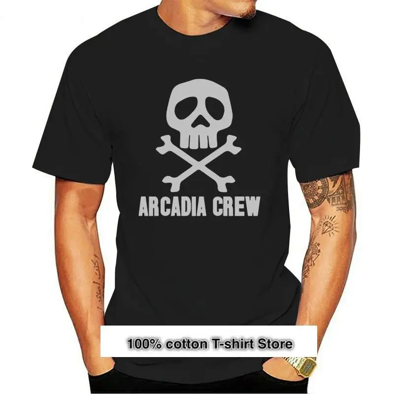 

Camiseta divertida para hombre y mujer, camisa de capitán Harlock, Arcadia, Calavera pirata, fresca