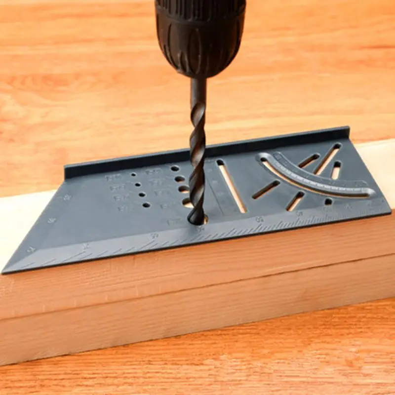 

Plastic Woodworking 3D 90 Degrees Multifunctional Square Gauge Angle Protractor Over T-Type Ruler Angle Mitre Angle Measuring