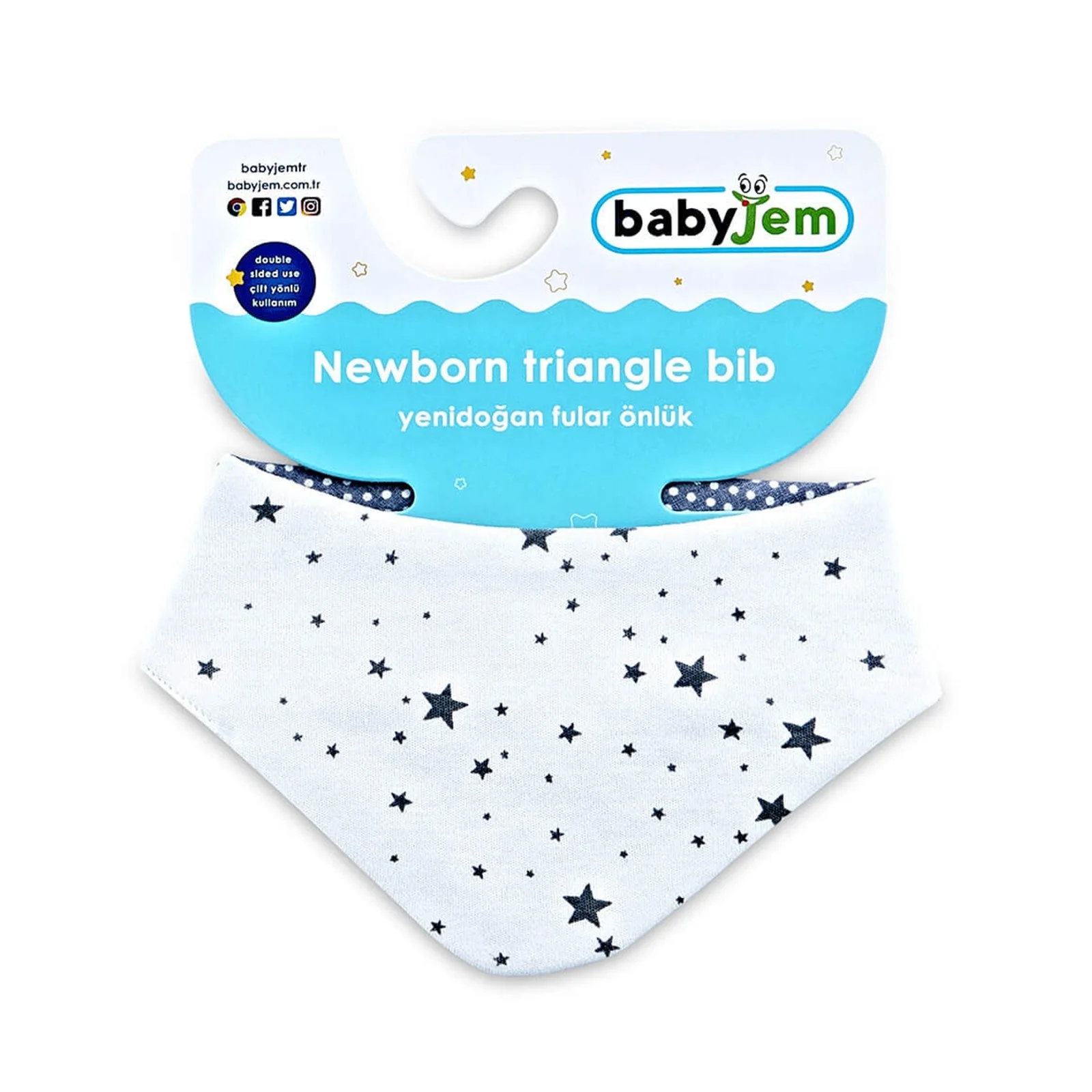 

ebebek Babyjem Patterned Newborn Foulard Star Apron Gray
