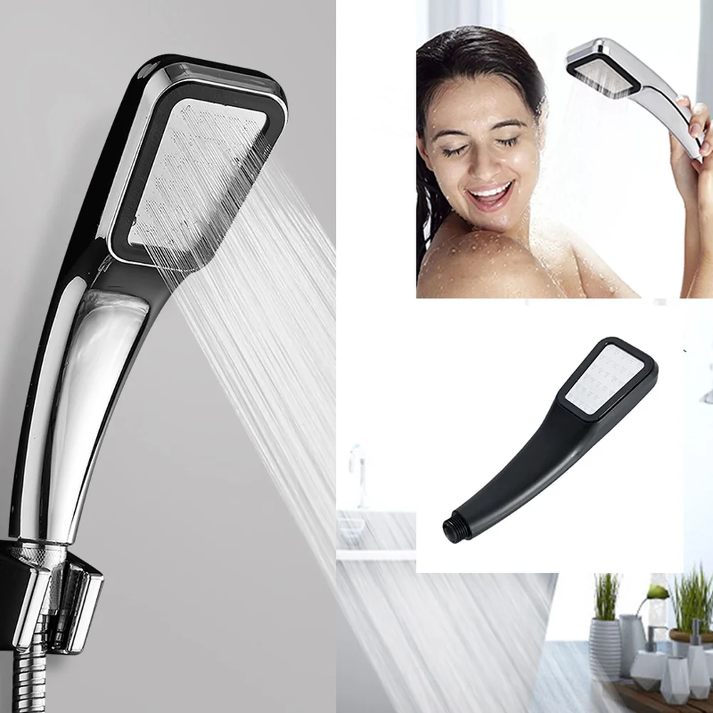 

300 Holes Handheld Pressurized Rainfall Shower Head Water Saving Square Filter Sprayer Nozzle Booster Bathroom Shower Accessory