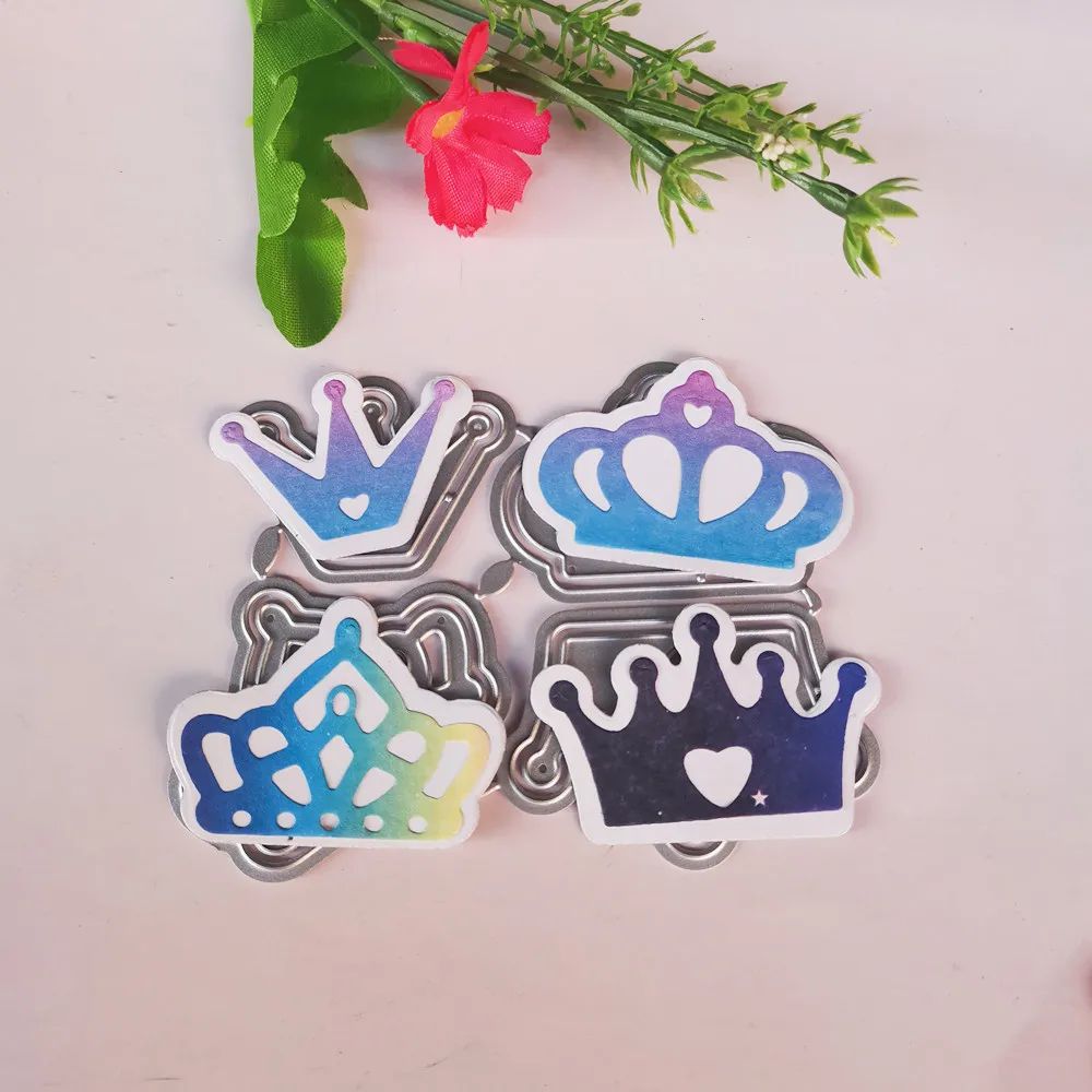 4 шт. короны металлическая высекальная форма Скрапбукинг Украшение тиснение