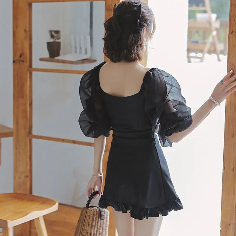 Купальник женский цельный скрывающий живот с длинным рукавом - купить по