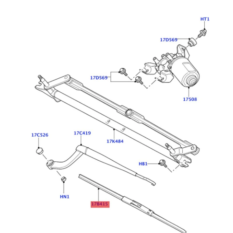 LR 018367 DKC 500170 ПМД ДКК 500220 500240 La nd Ro ve r Лезвие в сборе - дворник