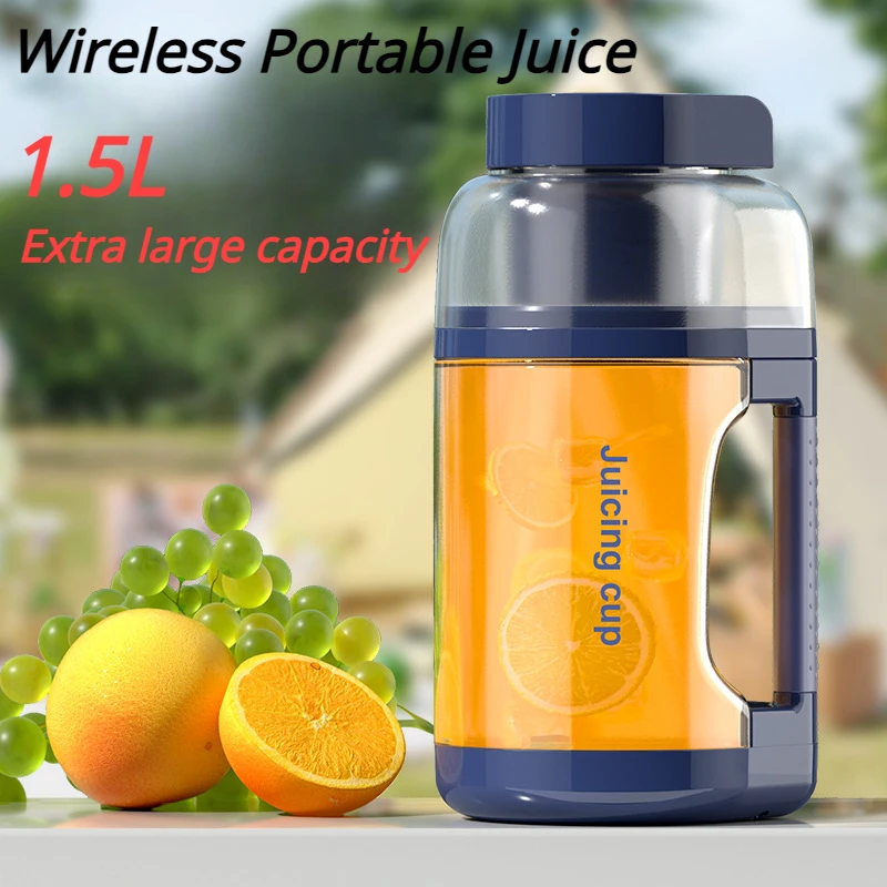 

1.5L Mini Portable Blender Mixer Juicer Cup Smoothie Orange Lemon Fruit Juice Extractor Electric Citrus Press Sport Water Bottle