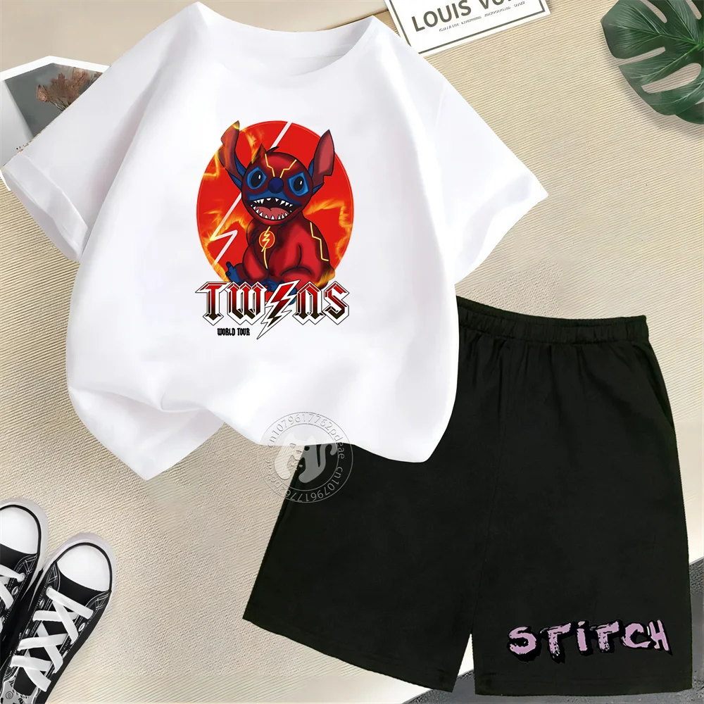 Футболка с коротким рукавом и шорты для мальчиков и девочек-подростков ...