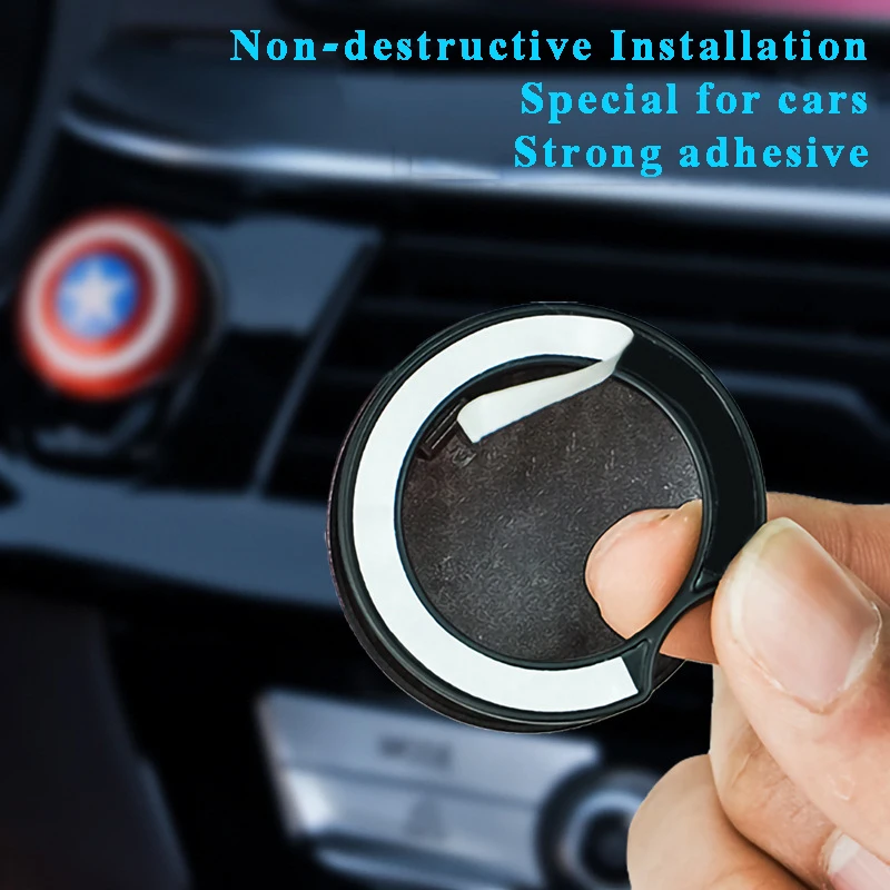 Marvel Spiderman Iron Man ABS plastic Car Interior Sticker Anime Figure Engine Ignition Start Switch Button Cover Trim Toys |
