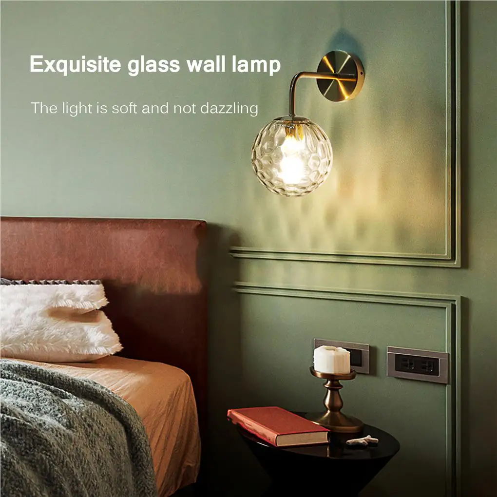 

Настенная стеклянная лампа в современном стиле, аксессуары для спальни и кухни