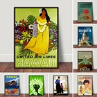 Гавайский постер для путешествий, гавайский декор, настенный художественный принт ZT274 для гостиной, домашний декор