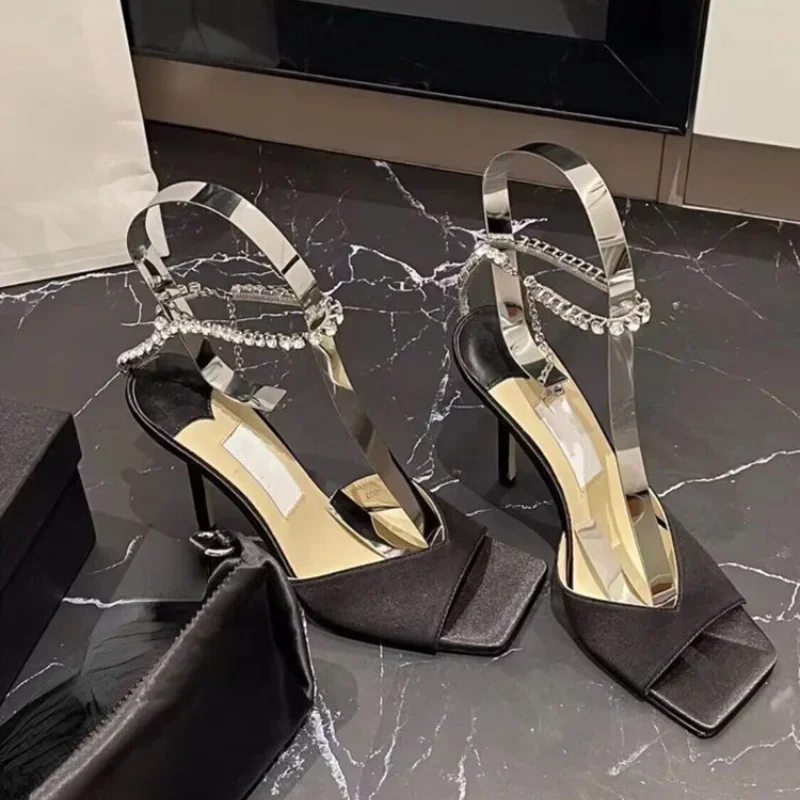 (Товар на заказ) лето 2024 новинка женские сандалии высоком каблуке с квадратным