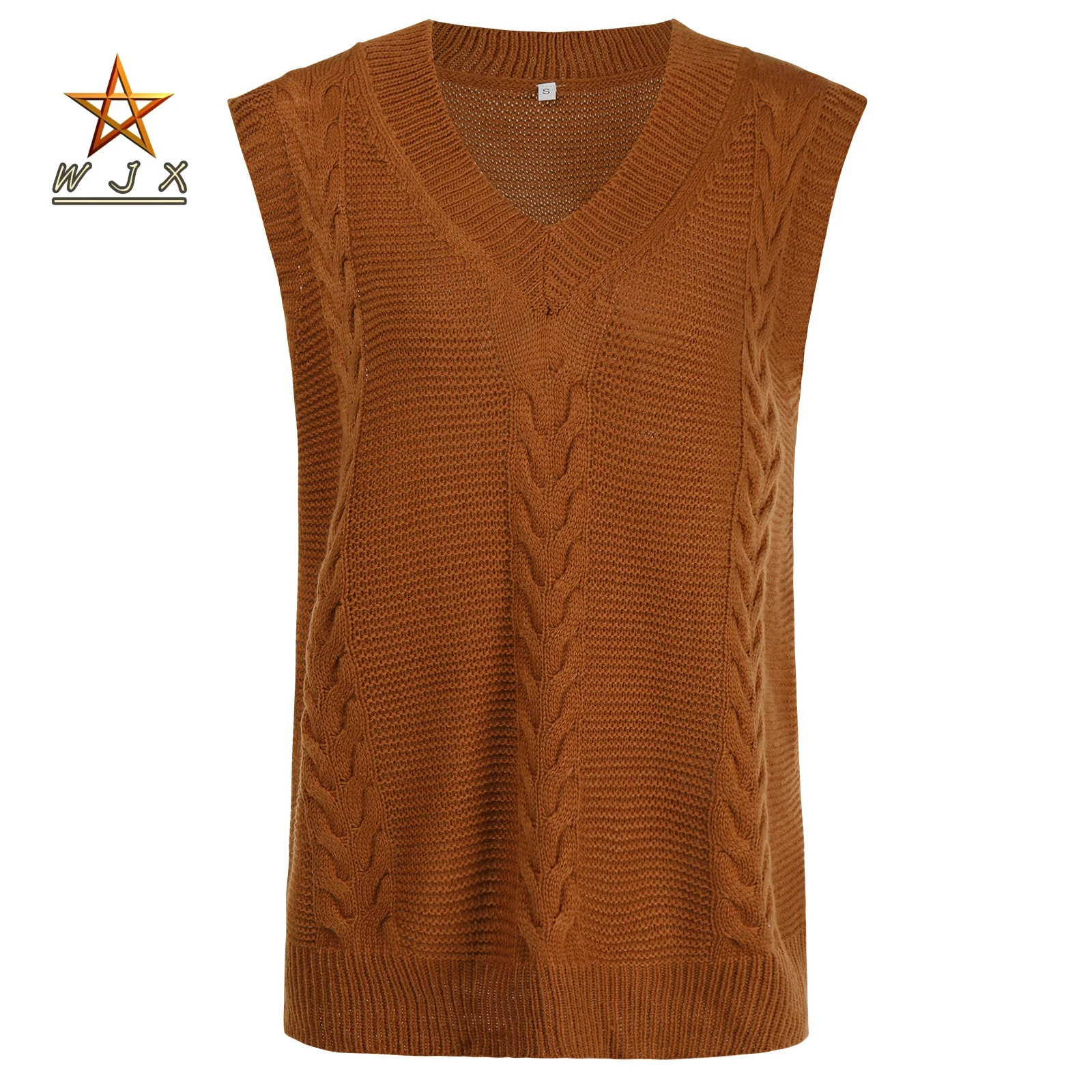 

2023 spring autumn women's wear new Arrivals preppy casual cotton knit sleeveless v neck sweater vest clothing