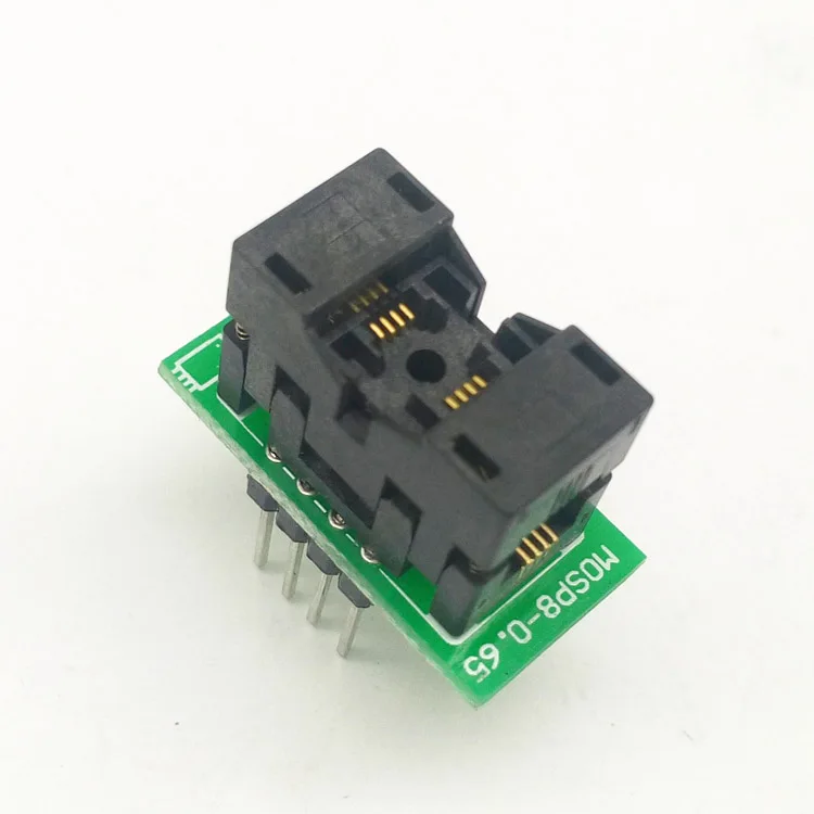

MSOP8-0.65mm chip programmer test seat press shrapnel programming seat SSOP8 with PCB board