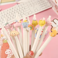creative personality cartoon gel pen press the pen cute girl patch pen large capacity solid color low price wholesale