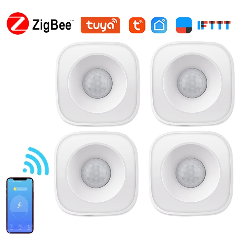 

Смарт-датчик движения Tuya ZigBee, беспроводной инфракрасный детектор движения, работает с приложением Alexa Tuya Smart Life