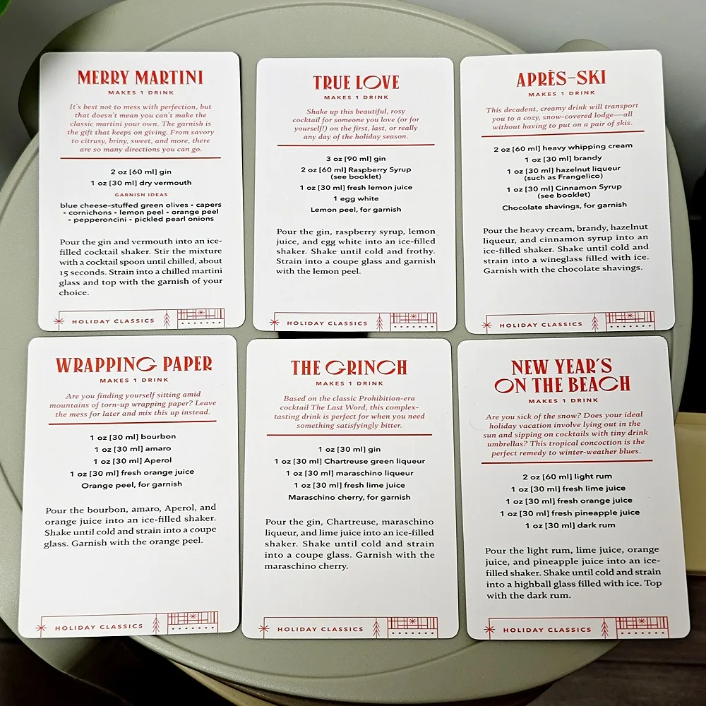 Колода очень веселых коктейлей 10 4*7 3 см: 50 открыток с рецептами праздничных