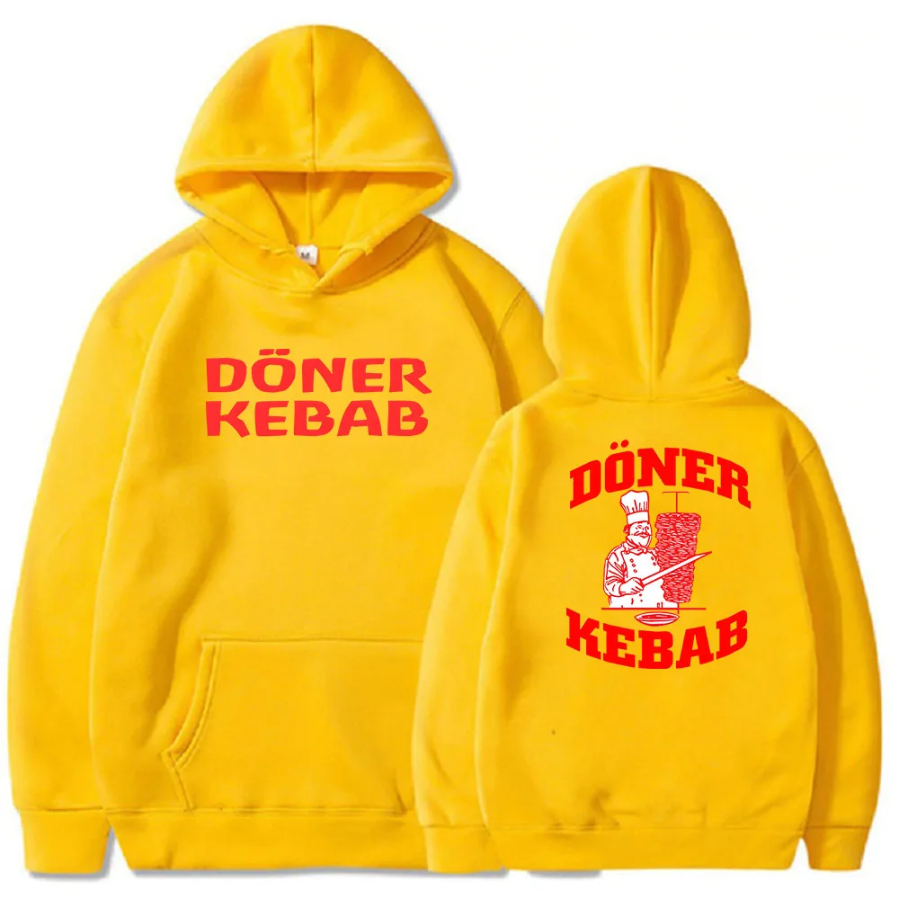 Doner Kebab Hoodies Funny Printed Sweatshirts with Hooded Women Y2k Clothes Mens Long Sleeve Pullover Autumn Harajuku Streetwear