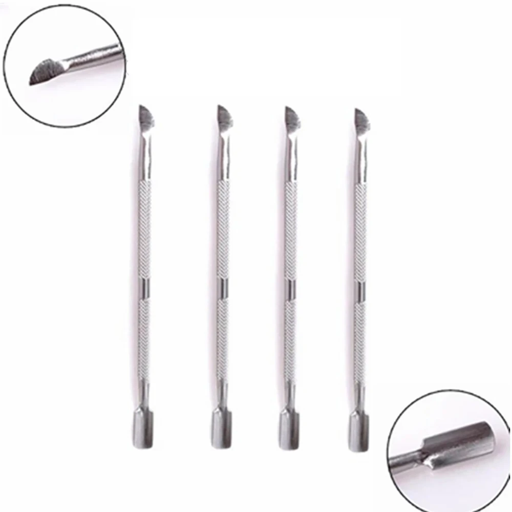 

1 Pc Stainless Steel Double Heads Cuticle Pushers Dead Skin Gel Polish Remover Nail Art Scraper Cleaner Manicure Pedicure Tools
