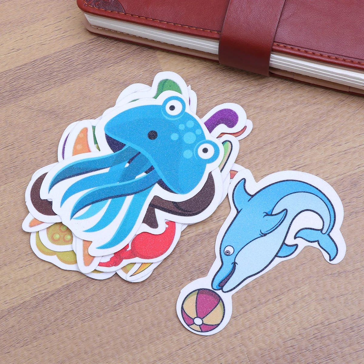 

Stickersbathtub Non Shower Anti Bathroomtub Adhesive Kids Applique Grips Sea Animal Waterproofdecals Bath Floor Mats Textured