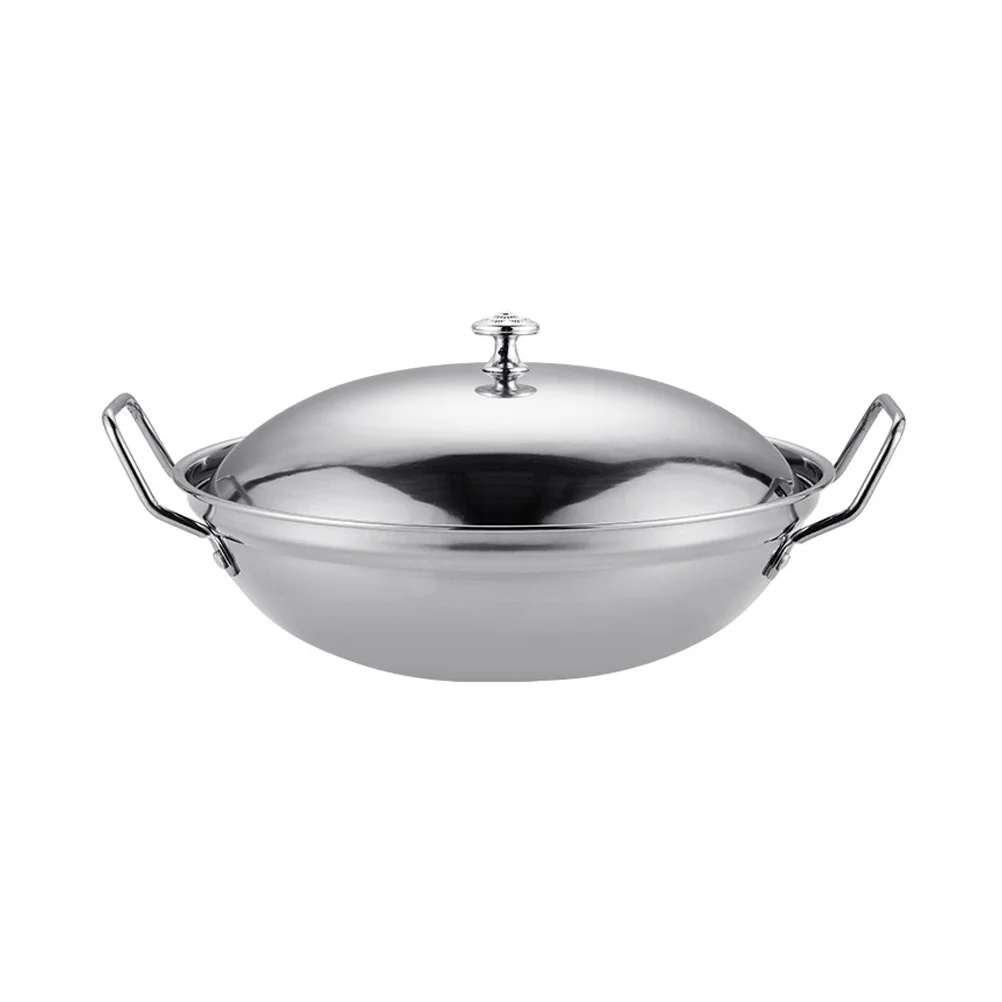 

Pot Pan Wok Hot Cooking Stove Stainless Steel Gas Soup Fry Kitchen Sauce Noodle Pasta Omelette Stir Frying Cooker Nonstick
