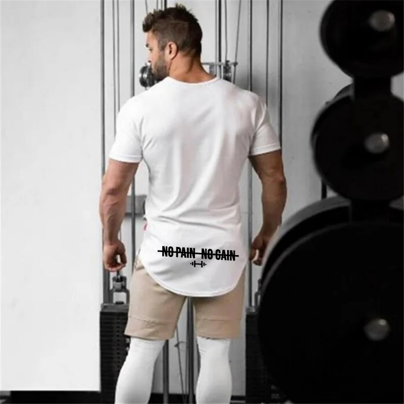 

Mens Running Wear Brand Sporting Fashion Cotton Casual T Shirts Breathable Short T-Shirt Short Sleeve Fitness Summer T Shirts