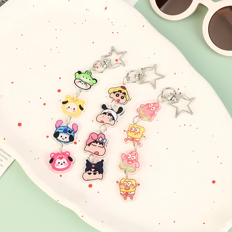 Брелок для ключей Crayon креативное акриловое украшение изящные маленькие