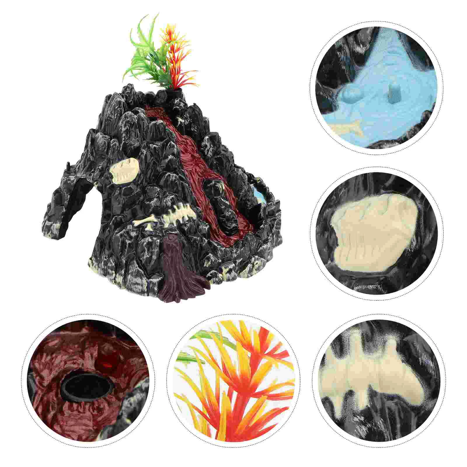 

Volcano Toy Model Eruption Fake Volcanic Kids Realistic Aquariumtoys Spray Ornament Fish Tank Science Learning Cave Simulation