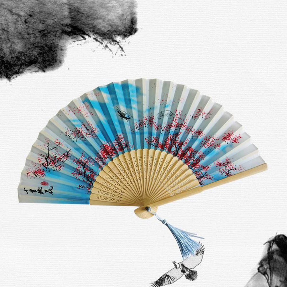 

Fan Folding Fan Tassel 1 PC 21cm Chinese Classical Dance Decoration Elegant Elegent Silk Decoration For Wedding