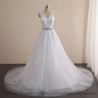 retro a line wedding dresses sleeveless draped applique sash lace paillette floor length print high quality gowns robe de ma