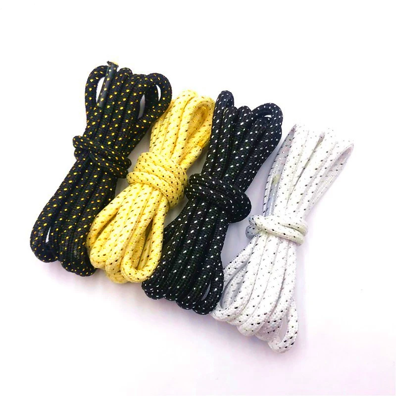 Official Weiou Laces Store 30 Pairs/Lot Golden Silver Black Round Strings Shimmering Metallic Rope Shiny For Fashion Party Dress