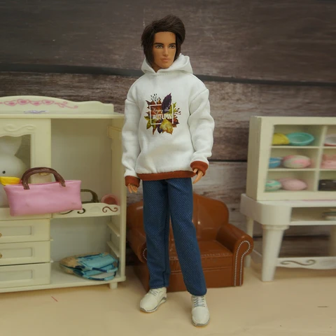 Тканевые джинсы Ken Doll, джинсовая куртка, пальто, брюки, толстовка, Одежда для кукол, повседневный костюм, аксессуары для кукол 30 см