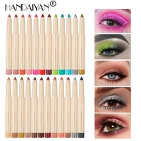 handaiyan 22 colors metallic matte eyeshadow pen waterproof shiny shimmer eye shadow silkworm pen professional makeup for women