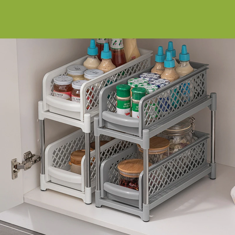 

2 шт., пластиковые полки для кухни