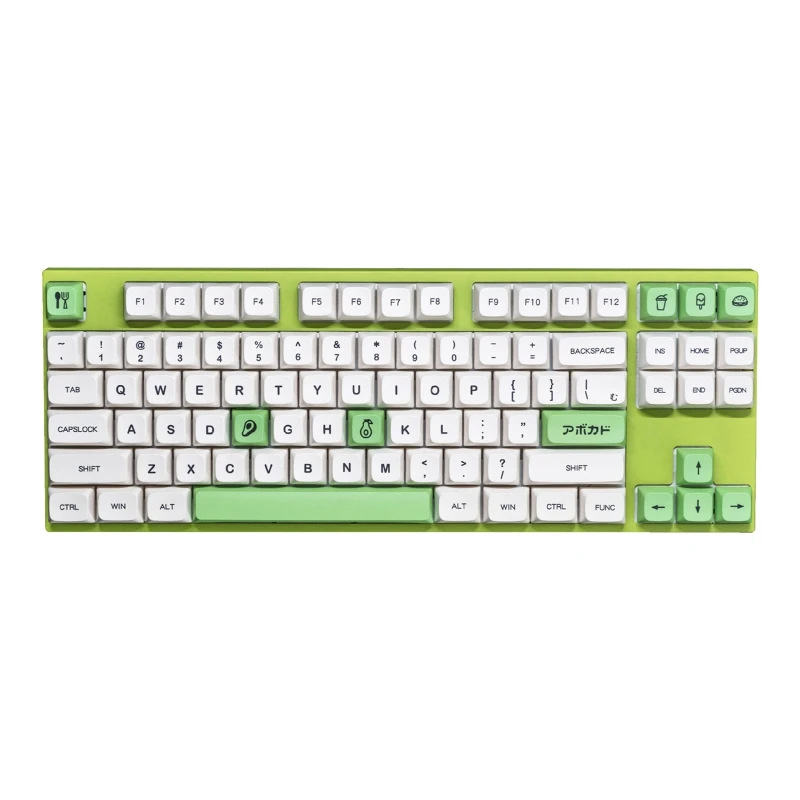 

Thick PBT Avocado Keycaps 135 Keys Mechanical Keyboard DIY Key Caps Cherry Profile Milk Green Dye Sublimation Keycap