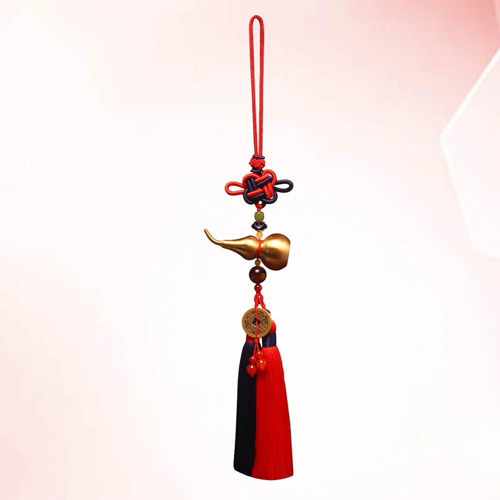 

Wu Lou Chinese Gourd Tassel Pendant Car Hanging Decoration Gourd Copper Charms Home Car Pendant