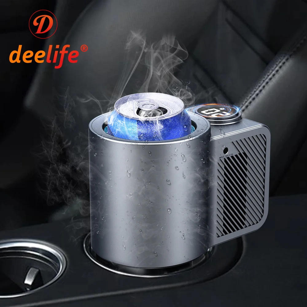 

Deelife Car Water Cup Holder Drink Cup Holder Cooler Box Coffee Tea Freezer Beverage Camper Accessories Travel Car Gadget Home
