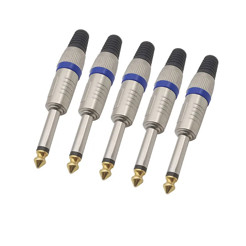 

Разъёмы аудио 6,35 мм, 5 шт., серебристые