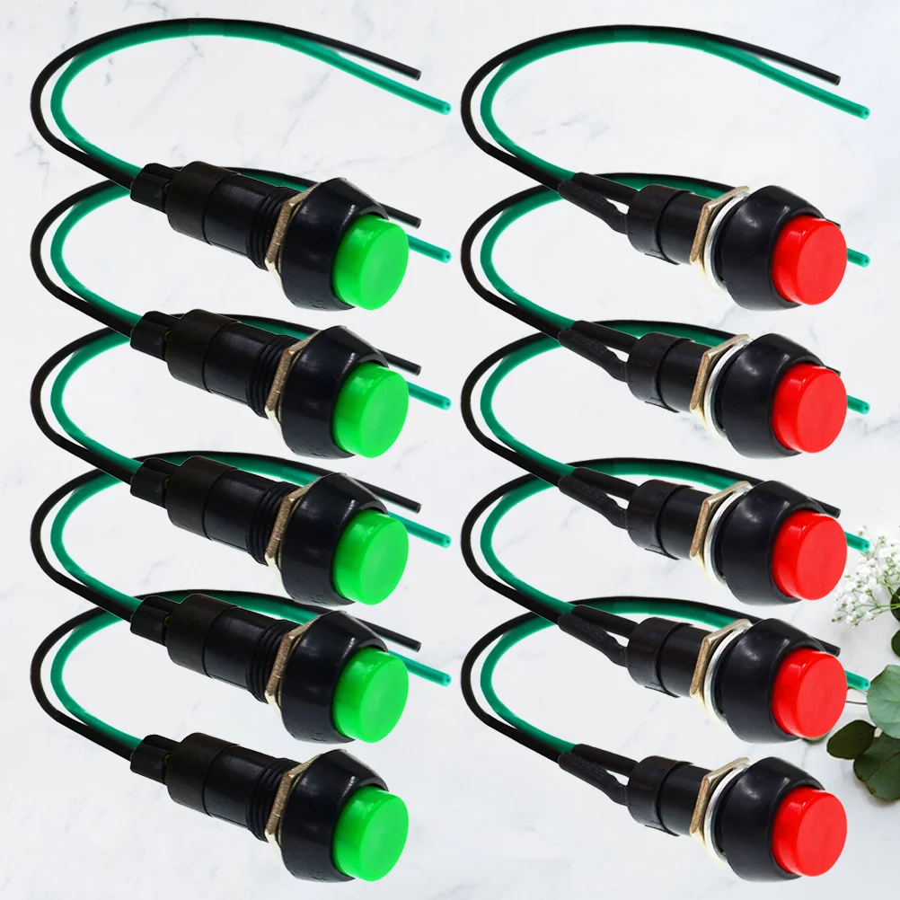 

10pcs Self-Locking General Small Round Flameout Switch Motorbike Switch for Woman