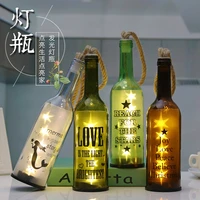 luminous wine bottle nordic style creative night light led light string wine bottle cutting crafts decorative ornaments
