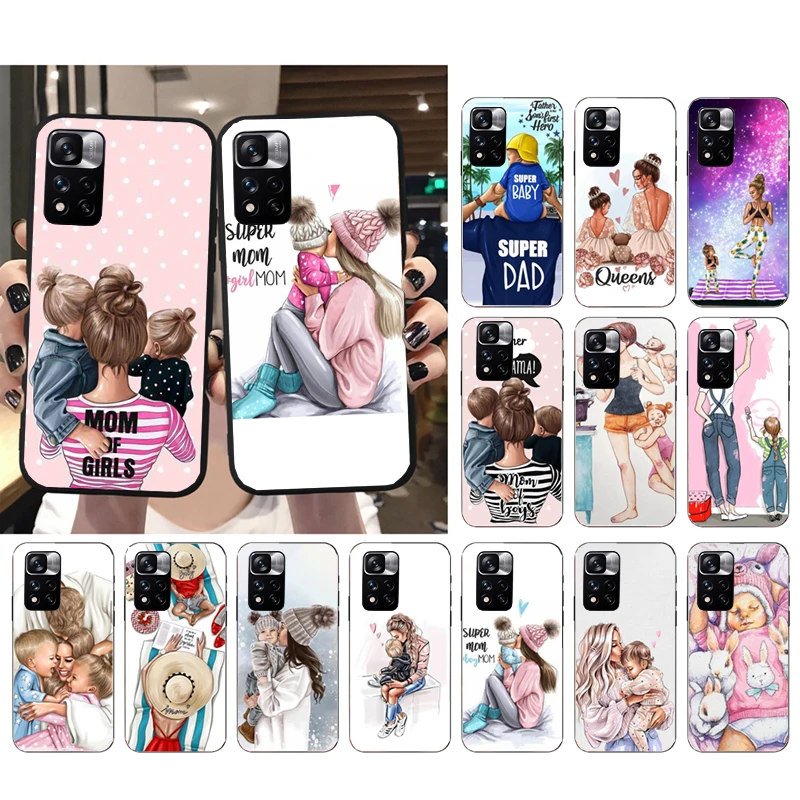 

Phone Case For Xiaomi Redmi Note 11 11S 11T Pro 10 9Pro Note9S 10S Redmi 10 9 10C 9C 9A 9T Baby Mom Girl Dad Son Queen